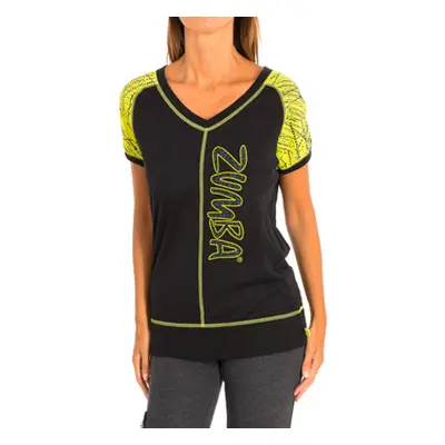 Zumba Z1T00469-NEGRO women's T shirt in Multicolour