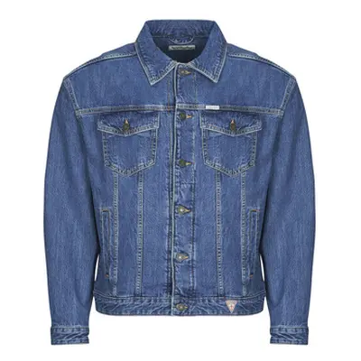 Guess MENS OVERSIZE TRUCKER JACKE men's Denim jacket in Blue