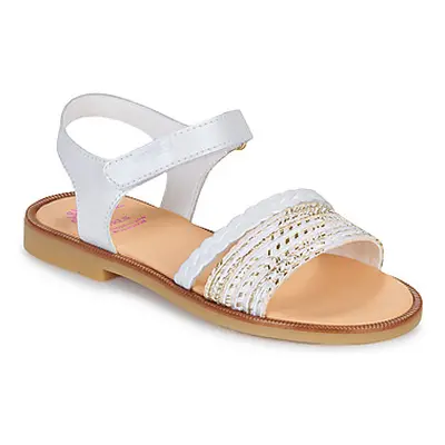 Pablosky MARY girls's Children's Sandals in White