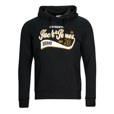 Jack & Jones JJELOGO SWEAT HOOD 2 COL 23/24 men's Sweatshirt in Black