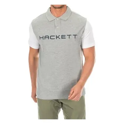 Hackett HMX1008B-METAL-HEATHER men's Polo shirt in Multicolour