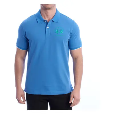 La Martina YMP001-PK001-07205 men's Polo shirt in Blue