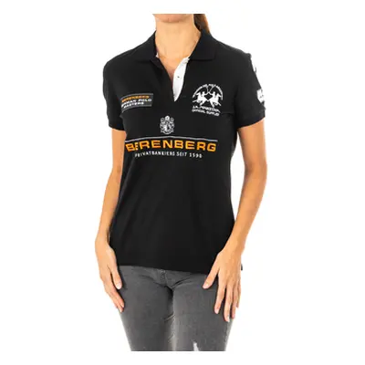 La Martina 2WP202-09999 women's Polo shirt in Black