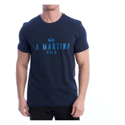 La Martina YMR322-JS206-07017 men's T shirt in Blue