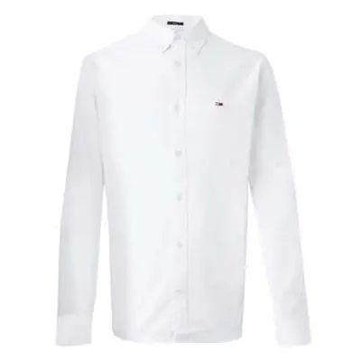 Tommy Jeans Regular Oxford Shirt Ecru men's Long sleeved Shirt in White