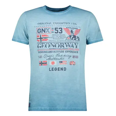 Geo Norway SW1562HGNO-BLUE men's T shirt in Blue