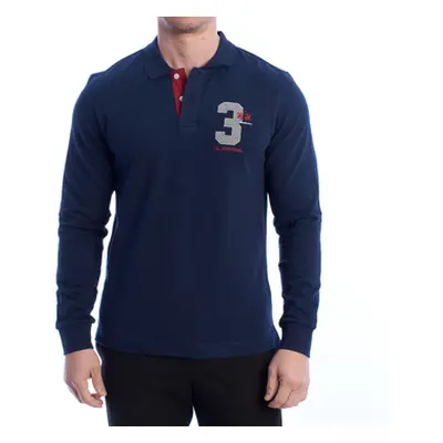 La Martina XMP611-JS005-07017 men's Polo shirt in Marine