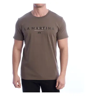 La Martina YMR005-JS206-04037 men's T shirt in Brown