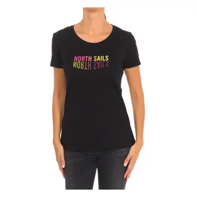 North Sails 9024290-999 women's T shirt in Black