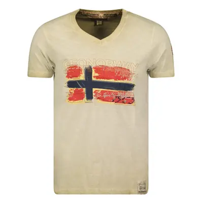 Geo Norway SW1561HGN-BEIGE men's T shirt in Beige