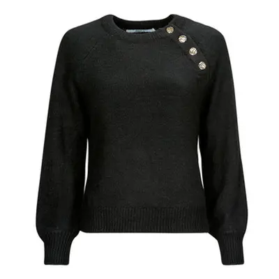 Only ONLEMMA LS BUTTON ONECK KNT women's Sweater in Black