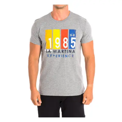 La Martina TMR319-JS206-01002 men's T shirt in Grey