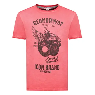 Geo Norway SY1360HGN-Red men's T shirt in Pink