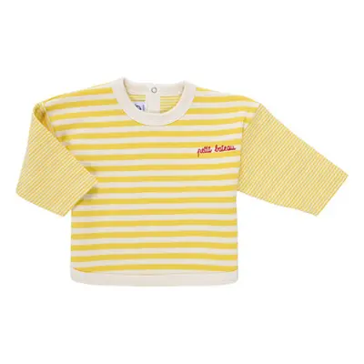 Petit Bateau BARCLAY girls's Children's Sweatshirt in Yellow