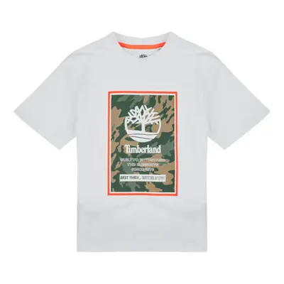 Timberland T60427 boys's Children's T shirt in White