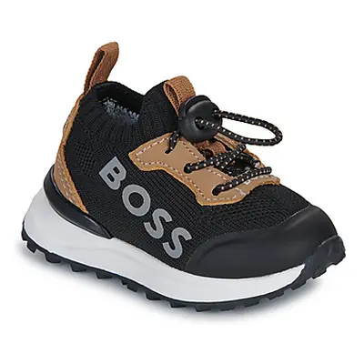 BOSS J52270 boys's Children's Shoes (Trainers) in Black