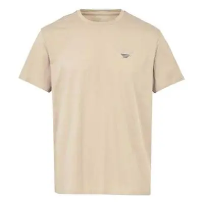 Emporio Armani Beach Embroidered Logo T-Shirt Plaza Taupe men's in Beige