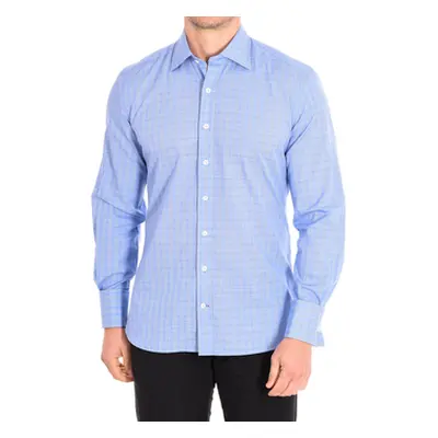 CafÃ© Coton ALPHONSE3-82HDC men's Long sleeved Shirt in Blue