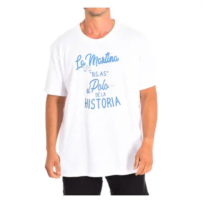 La Martina TMR301-JS259-00001 men's T shirt in White