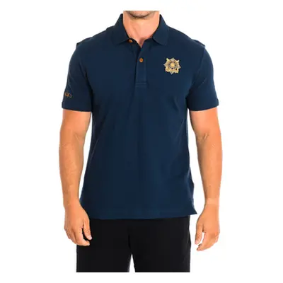 La Martina TMPG30-PK001-07017 men's Polo shirt in Marine