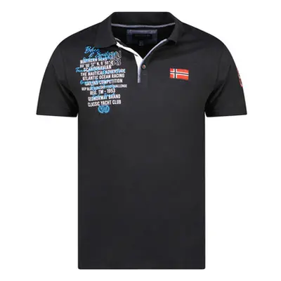 Geographical Norway SY1309HGN-Black men's Polo shirt in Black