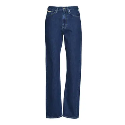 Calvin Klein Jeans HIGH RISE STRAIGHT women's Jeans in Marine