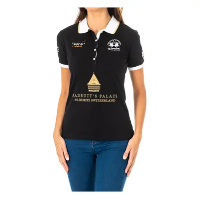 La Martina 2WPH29-09999 women's Polo shirt in Black