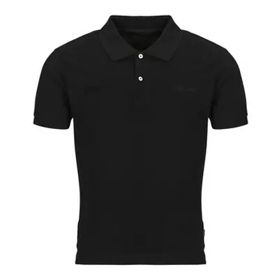 Guess SS EMBRO LOGO POLO men's Polo shirt in Black