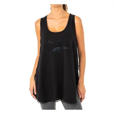 La Martina LWR303-09999 women's Vest top in Black