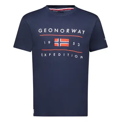 Geo Norway SY1355HGN-Navy men's T shirt in Marine