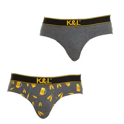 Kisses&Love KLS1-2007-BEER men's Underpants / Brief in Grey