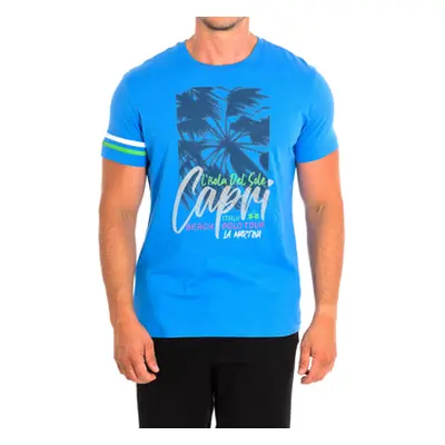 La Martina TMR307-JS206-07205 men's T shirt in Blue