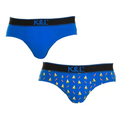 Kisses&Love KLS1-2006-PIZZA men's Underpants / Brief in Blue