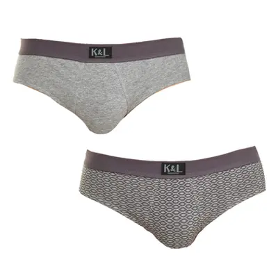 Kisses&Love KLS2-2008-GRAY men's Underpants / Brief in Grey