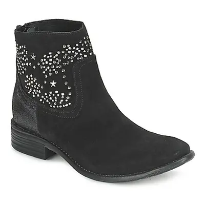 Meline VELOURS STARTER women's Low Ankle Boots in Black