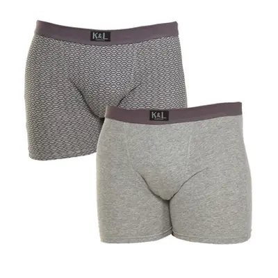 Kisses&Love KLB2-2009-GRAY men's Boxers in Grey