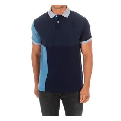 Hackett HM561924-5AL men's Polo shirt in Blue