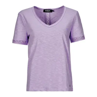 Desigual TS_DAMASCO women's T shirt in Purple