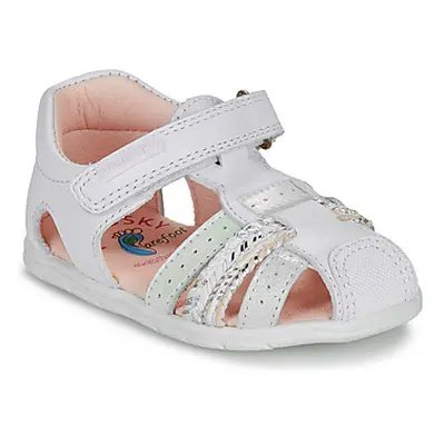 Pablosky ZIG girls's Children's Sandals in White