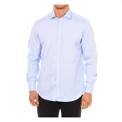 CafÃ© Coton PINPOINT03-55DC men's Long sleeved Shirt in Blue