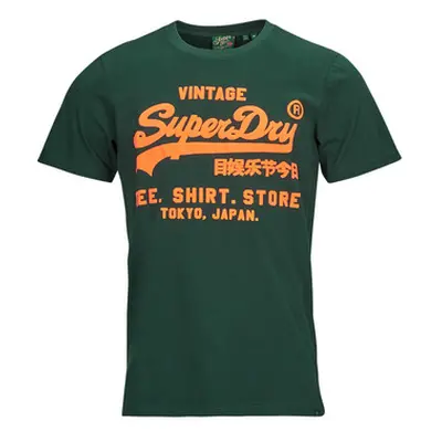 Superdry NEON VL T SHIRT men's T shirt in Green