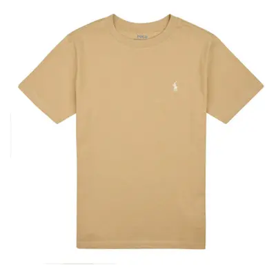 Polo Ralph Lauren SS CN-TOPS-T-SHIRT girls's Children's T shirt in Beige