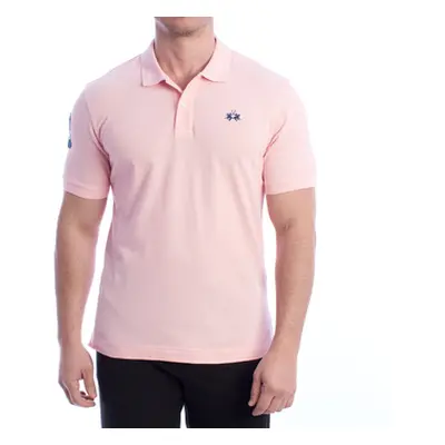 La Martina YMP300-PK001-05247 men's Polo shirt in Pink