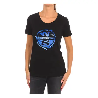 North Sails 9024340-999 women's T shirt in Black