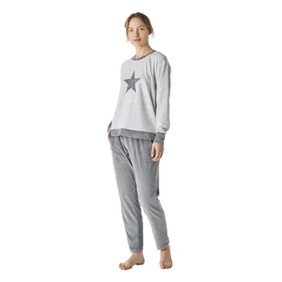 J&j Brothers JJBEP1700 women's Sleepsuits in Grey