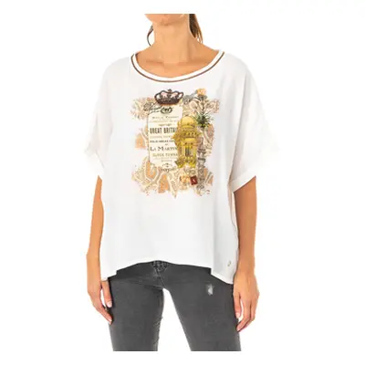 La Martina LWRE32-00002 women's T shirt in White