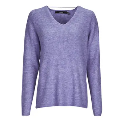 Vero Moda VMCREWLEFILE LS V-NECK BLOUSE NOOS women's Sweater in Blue