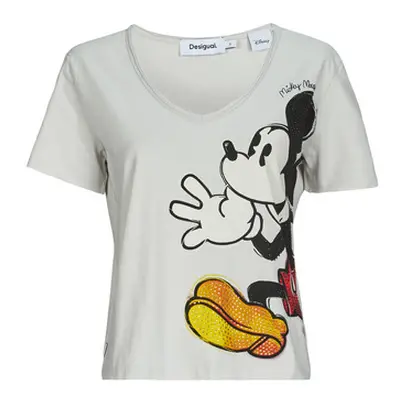 Desigual MICKEY JOKER women's T shirt in White