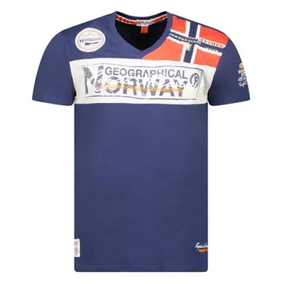 Geographical Norway SX1130HGN-Navy men's T shirt in Marine