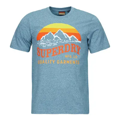 Superdry GREAT OUTDOORS RELAXED men's T shirt in Blue